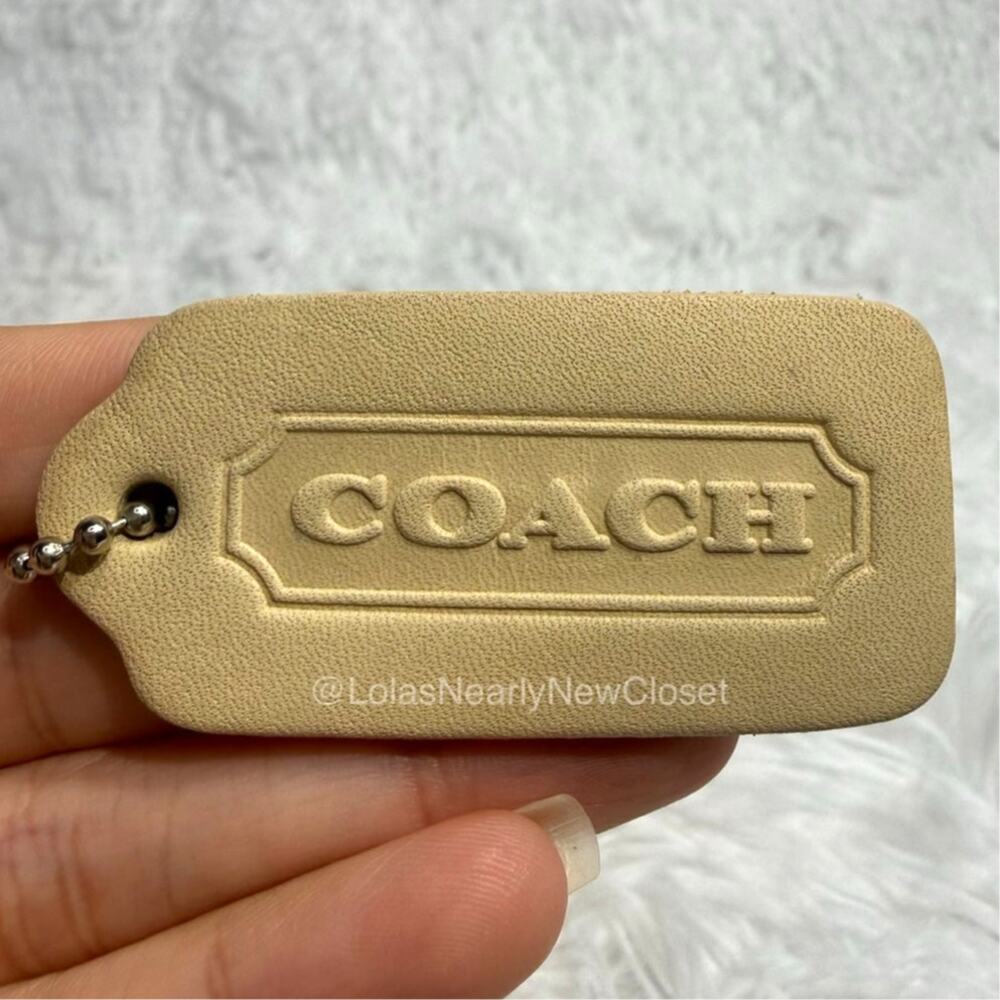 2" Vintage COACH Yellow Fob Bag Charm Hang tag Hangtag